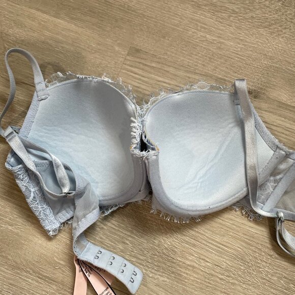 Victoria's Secret Women's Blue Lace Bra Size 32D/D70 - Picture 4 of 11